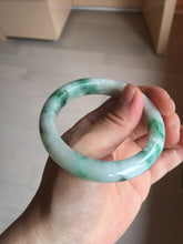 Load image into Gallery viewer, 53.7mm Certified 100% natural Type A sunny green purple jadeite jade bangle BQ35-4145
