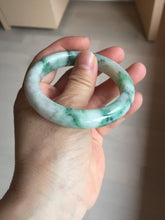 Load image into Gallery viewer, 53.7mm Certified 100% natural Type A sunny green purple jadeite jade bangle BQ35-4145
