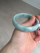 Load image into Gallery viewer, 55.8mm certified 100% natural light green blue jadeite jade bangle AS90-7056
