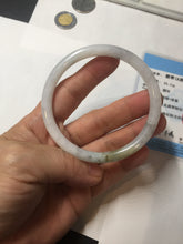 Load image into Gallery viewer, 58.5mm Certified Type A 100% Natural light green yellow purple white black (Wuji)slim round cut Jadeite bangle PB179-9117
