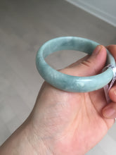 Load image into Gallery viewer, 55.8mm certified 100% natural light green blue jadeite jade bangle AS90-7056
