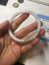Load image into Gallery viewer, 58.5mm Certified Type A 100% Natural light green yellow purple white black (Wuji)slim round cut Jadeite bangle PB179-9117
