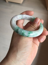 Load image into Gallery viewer, 53.7mm Certified 100% natural Type A sunny green purple jadeite jade bangle BQ34-4135
