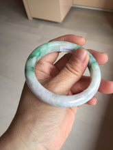 Load image into Gallery viewer, 53.7mm Certified 100% natural Type A sunny green purple jadeite jade bangle BQ34-4135
