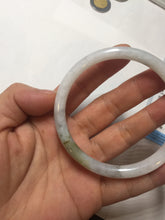 Load image into Gallery viewer, 58.5mm Certified Type A 100% Natural light green yellow purple white black (Wuji)slim round cut Jadeite bangle PB179-9117
