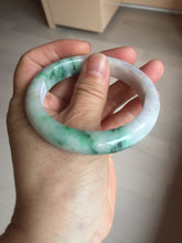 Load image into Gallery viewer, 53.7mm Certified 100% natural Type A sunny green purple jadeite jade bangle BQ34-4135
