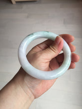 Load image into Gallery viewer, 卖了 60mm certified Type A 100% Natural light sunny green white purple chubby round cut Jadeite Jade bangle BQ70-8570
