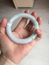 Load image into Gallery viewer, 卖了 60mm certified Type A 100% Natural light sunny green white purple chubby round cut Jadeite Jade bangle BQ70-8570
