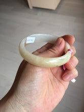 Load image into Gallery viewer, 51mm certified 100% natural Type A icy watery light green yellow white oval jadeite jade bangle PC19-6672
