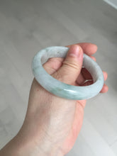 Load image into Gallery viewer, 53.7mm certificated Type A 100% Natural light green white Jadeite Jade bangle S89-7060
