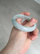 Load image into Gallery viewer, 53.7mm certificated Type A 100% Natural light green white Jadeite Jade bangle S89-7060
