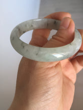 Load image into Gallery viewer, 51.5mm certified Type A 100% Natural icy watery light green white oval Jadeite Jade bangle BS65-7412
