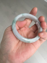 Load image into Gallery viewer, 53.7mm certificated Type A 100% Natural light green white Jadeite Jade bangle S89-7060
