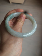 Load image into Gallery viewer, 57mm Certified 100% natural Type A light green/white  jadeite jade bangle BH49-0023
