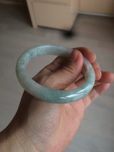 Load image into Gallery viewer, 57mm Certified 100% natural Type A light green/white  jadeite jade bangle BH49-0023
