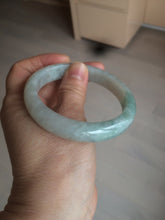 Load image into Gallery viewer, 57mm Certified 100% natural Type A light green/white  jadeite jade bangle BH49-0023
