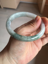 Load image into Gallery viewer, 58.7mm Certified Type A 100% Natural light green/white Jadeite Jade bangle BN15-7081
