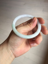 Load image into Gallery viewer, 53.5mm Certified type A 100% Natural light green purple yellow(FU LU SHOU) slim round cut Jadeite bangle PB183-9120

