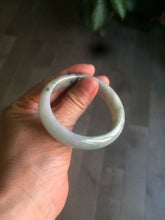 Load image into Gallery viewer, 50.5mm Certified Type A 100% Natural dark green Jadeite Jade oval bangle AJ70-0610
