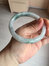 Load image into Gallery viewer, 58.7mm Certified Type A 100% Natural light green/white Jadeite Jade bangle BN15-7081
