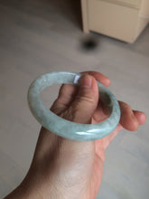 Load image into Gallery viewer, 57mm Certified 100% natural Type A light green/white  jadeite jade bangle BH48-6419
