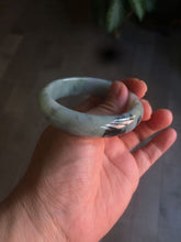 Load image into Gallery viewer, 50.5mm Certified Type A 100% Natural dark green Jadeite Jade oval bangle AJ70-0610
