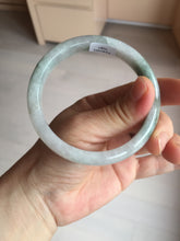 Load image into Gallery viewer, 58.7mm Certified Type A 100% Natural light green/white Jadeite Jade bangle BN15-7081
