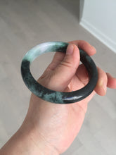 Load image into Gallery viewer, 58mm Certificate dark green/black/white sunny green/purple jadeite jade bangle BP27-4053
