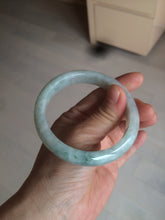 Load image into Gallery viewer, 57mm Certified 100% natural Type A light green/white  jadeite jade bangle BH48-6419
