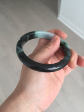 Load image into Gallery viewer, 58mm Certificate dark green/black/white sunny green/purple jadeite jade bangle BP27-4053
