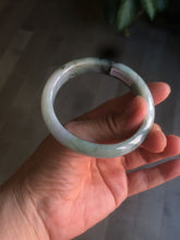 Load image into Gallery viewer, 50.5mm Certified Type A 100% Natural dark green Jadeite Jade oval bangle AJ70-0610
