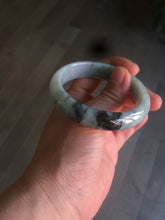 Load image into Gallery viewer, 50.5mm Certified Type A 100% Natural dark green Jadeite Jade oval bangle AJ70-0610
