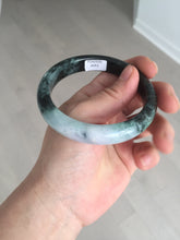 Load image into Gallery viewer, 58mm Certificate dark green/black/white sunny green/purple jadeite jade bangle BP27-4053
