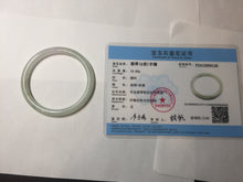 Load image into Gallery viewer, 54mm Certified type A 100% Natural icy watery light green purple round cut Jadeite bangle PB182-9126
