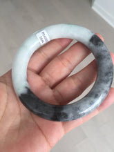 Load image into Gallery viewer, 卖了  56.2mm Certified 100% natural Type A black/white(wuji) chubby round cut jadeite jade bangle BP31-5844
