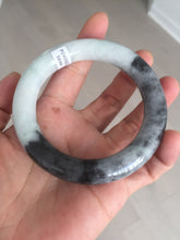 Load image into Gallery viewer, 卖了  56.2mm Certified 100% natural Type A black/white(wuji) chubby round cut jadeite jade bangle BP31-5844
