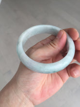 Load image into Gallery viewer, 57.9mm certified type A 100% Natural light green/white jadeite jade bangle BN62-8630
