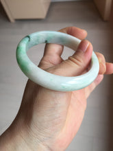 Load image into Gallery viewer, 58mm Certified Type A 100% Natural sunny green/white Jadeite Jade bangle BN16-7069
