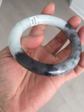 Load image into Gallery viewer, 卖了  56.2mm Certified 100% natural Type A black/white(wuji) chubby round cut jadeite jade bangle BP31-5844
