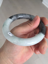 Load image into Gallery viewer, 卖了  56.2mm Certified 100% natural Type A black/white(wuji) chubby round cut jadeite jade bangle BP31-5844
