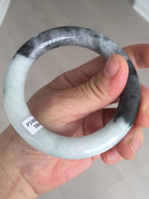 Load image into Gallery viewer, 卖了  56.2mm Certified 100% natural Type A black/white(wuji) chubby round cut jadeite jade bangle BP31-5844
