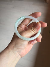 Load image into Gallery viewer, 54mm Certified type A 100% Natural icy watery light green purple round cut Jadeite bangle PB182-9126
