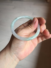 Load image into Gallery viewer, 54mm Certified type A 100% Natural icy watery light green purple round cut Jadeite bangle PB182-9126
