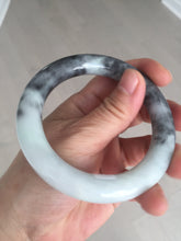 Load image into Gallery viewer, 卖了  56.2mm Certified 100% natural Type A black/white(wuji) chubby round cut jadeite jade bangle BP31-5844
