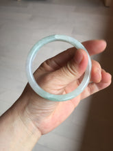 Load image into Gallery viewer, 54mm Certified type A 100% Natural icy watery light green purple round cut Jadeite bangle PB182-9126
