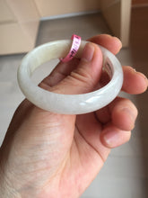 Load image into Gallery viewer, 47mm certified 100% natural Type A icy watery light green yellow white oval jadeite jade bangle PC17-6671
