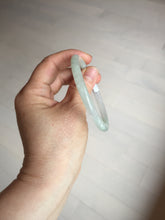 Load image into Gallery viewer, 54mm Certified type A 100% Natural icy watery light green purple round cut Jadeite bangle PB182-9126
