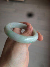 Load image into Gallery viewer, 53.5mm Certified Type A 100% Natural sunny green Jadeite Jade bangle BG40
