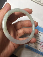 Load image into Gallery viewer, 54mm Certified type A 100% Natural icy watery light green purple round cut Jadeite bangle PB182-9126
