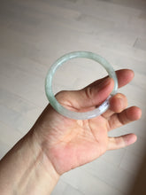 Load image into Gallery viewer, 54mm Certified type A 100% Natural icy watery light green purple round cut Jadeite bangle PB182-9126
